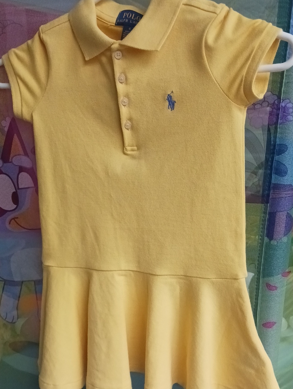 Polo Ralph Lauren Girls  Stretch Cotton Mesh Polo Dress